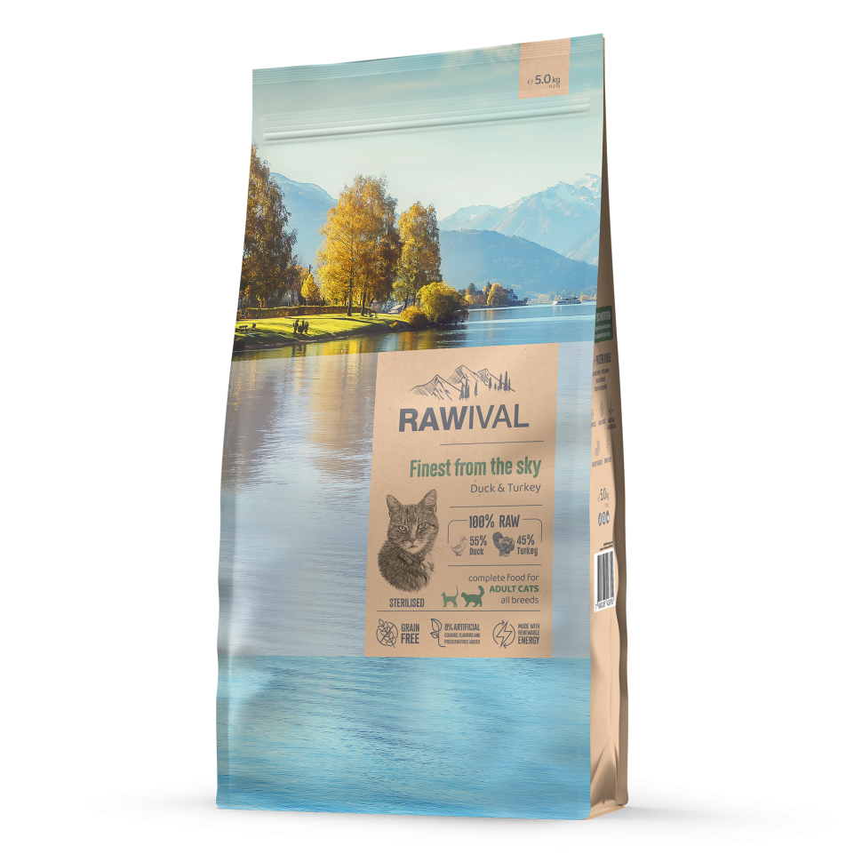 RAWIVAL УТКА и ИНДЕЙКА для стерилизованных кошек 5кг